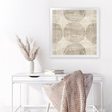 Shop Organic Circles I (Square) Art Print-Abstract, Neutrals, PC, Square, View All-framed painted poster wall decor artwork