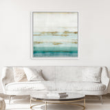 Shop Cerulean Haze II (Square) Canvas Art Print-Abstract, Blue, Green, PC, Square, View All-framed wall decor artwork