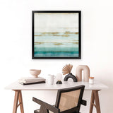 Shop Cerulean Haze II (Square) Art Print-Abstract, Blue, Green, PC, Square, View All-framed painted poster wall decor artwork