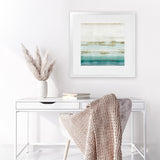 Shop Cerulean Haze II (Square) Art Print-Abstract, Blue, Green, PC, Square, View All-framed painted poster wall decor artwork