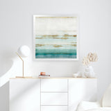 Shop Cerulean Haze II (Square) Art Print-Abstract, Blue, Green, PC, Square, View All-framed painted poster wall decor artwork