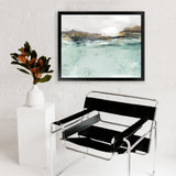 Shop Betamax I Art Print-Abstract, Blue, Horizontal, Landscape, PC, Rectangle, View All-framed painted poster wall decor artwork