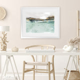 Shop Betamax I Art Print-Abstract, Blue, Horizontal, Landscape, PC, Rectangle, View All-framed painted poster wall decor artwork