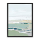 Shop Burbank Blue I Canvas Art Print-Abstract, Green, PC, Portrait, Rectangle, View All, White-framed wall decor artwork