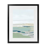 Shop Burbank Blue I Art Print-Abstract, Green, PC, Portrait, Rectangle, View All, White-framed painted poster wall decor artwork