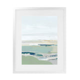 Shop Burbank Blue I Art Print-Abstract, Green, PC, Portrait, Rectangle, View All, White-framed painted poster wall decor artwork