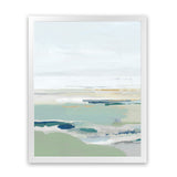 Shop Burbank Blue I Art Print-Abstract, Green, PC, Portrait, Rectangle, View All, White-framed painted poster wall decor artwork