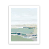 Shop Burbank Blue I Art Print-Abstract, Green, PC, Portrait, Rectangle, View All, White-framed painted poster wall decor artwork