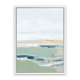 Shop Burbank Blue I Canvas Art Print-Abstract, Green, PC, Portrait, Rectangle, View All, White-framed wall decor artwork