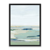 Shop Burbank Blue II Canvas Art Print-Abstract, Green, PC, Portrait, Rectangle, View All, White-framed wall decor artwork