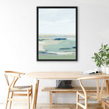 Shop Burbank Blue II Canvas Art Print-Abstract, Green, PC, Portrait, Rectangle, View All, White-framed wall decor artwork