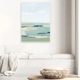 Shop Burbank Blue II Canvas Art Print-Abstract, Green, PC, Portrait, Rectangle, View All, White-framed wall decor artwork