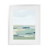 Shop Burbank Blue II Art Print-Abstract, Green, PC, Portrait, Rectangle, View All, White-framed painted poster wall decor artwork