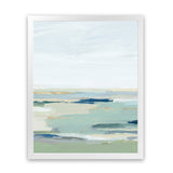 Shop Burbank Blue II Art Print-Abstract, Green, PC, Portrait, Rectangle, View All, White-framed painted poster wall decor artwork