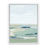 Shop Burbank Blue II Canvas Art Print-Abstract, Green, PC, Portrait, Rectangle, View All, White-framed wall decor artwork