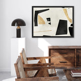 Shop Listening To Secrets Canvas Art Print-Abstract, Black, Horizontal, Neutrals, PC, Rectangle, View All-framed wall decor artwork