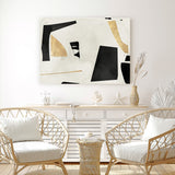 Shop Listening To Secrets Canvas Art Print-Abstract, Black, Horizontal, Neutrals, PC, Rectangle, View All-framed wall decor artwork