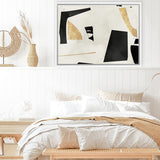 Shop Listening To Secrets Canvas Art Print-Abstract, Black, Horizontal, Neutrals, PC, Rectangle, View All-framed wall decor artwork