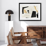 Shop Listening To Secrets Art Print-Abstract, Black, Horizontal, Neutrals, PC, Rectangle, View All-framed painted poster wall decor artwork