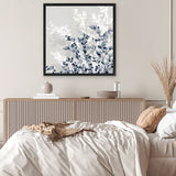 Shop Where Will We Be This Spring I (Square) Canvas Art Print-Abstract, Blue, Neutrals, PC, Square, View All-framed wall decor artwork