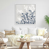 Shop Where Will We Be This Spring I (Square) Canvas Art Print-Abstract, Blue, Neutrals, PC, Square, View All-framed wall decor artwork