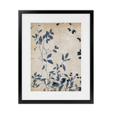 Shop Indigo Leaves Touch I Art Print-Abstract, Blue, Neutrals, PC, Portrait, Rectangle, View All-framed painted poster wall decor artwork
