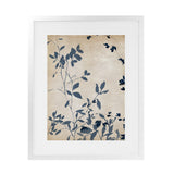 Shop Indigo Leaves Touch I Art Print-Abstract, Blue, Neutrals, PC, Portrait, Rectangle, View All-framed painted poster wall decor artwork