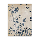 Shop Indigo Leaves Touch I Canvas Art Print-Abstract, Blue, Neutrals, PC, Portrait, Rectangle, View All-framed wall decor artwork