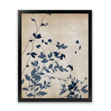 Shop Indigo Leaves Touch II Art Print-Abstract, Blue, Neutrals, PC, Portrait, Rectangle, View All-framed painted poster wall decor artwork