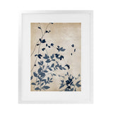 Shop Indigo Leaves Touch II Art Print-Abstract, Blue, Neutrals, PC, Portrait, Rectangle, View All-framed painted poster wall decor artwork