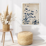 Shop Indigo Leaves Touch II Art Print-Abstract, Blue, Neutrals, PC, Portrait, Rectangle, View All-framed painted poster wall decor artwork