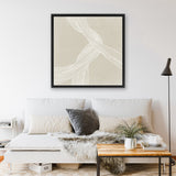 Shop On The Same Wavelength I (Square) Canvas Art Print-Abstract, Neutrals, PC, Square, View All-framed wall decor artwork
