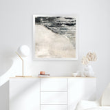 Shop Rising Wave II (Square) Art Print-Abstract, Black, Neutrals, PC, Square, View All-framed painted poster wall decor artwork
