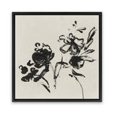 Shop Black Florals I (Square) Canvas Art Print-Abstract, Black, Neutrals, PC, Square, View All-framed wall decor artwork