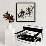 Shop Black Florals I (Square) Art Print-Abstract, Black, Neutrals, PC, Square, View All-framed painted poster wall decor artwork