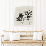Shop Black Florals I (Square) Art Print-Abstract, Black, Neutrals, PC, Square, View All-framed painted poster wall decor artwork
