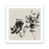 Shop Black Florals I (Square) Art Print-Abstract, Black, Neutrals, PC, Square, View All-framed painted poster wall decor artwork