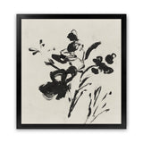Shop Black Florals II (Square) Art Print-Abstract, Black, Neutrals, PC, Square, View All-framed painted poster wall decor artwork