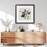 Shop Black Florals II (Square) Art Print-Abstract, Black, Neutrals, PC, Square, View All-framed painted poster wall decor artwork