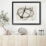 Shop Bounded I Art Print-Abstract, Black, Horizontal, Landscape, Neutrals, PC, Rectangle, View All-framed painted poster wall decor artwork