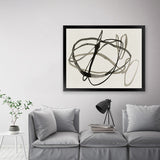 Shop Bounded I Art Print-Abstract, Black, Horizontal, Landscape, Neutrals, PC, Rectangle, View All-framed painted poster wall decor artwork