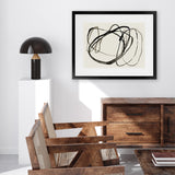 Shop Bounded II Art Print-Abstract, Black, Horizontal, Landscape, Neutrals, PC, Rectangle, View All-framed painted poster wall decor artwork
