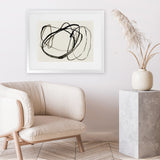 Shop Bounded II Art Print-Abstract, Black, Horizontal, Landscape, Neutrals, PC, Rectangle, View All-framed painted poster wall decor artwork