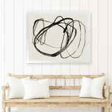 Shop Bounded II Art Print-Abstract, Black, Horizontal, Landscape, Neutrals, PC, Rectangle, View All-framed painted poster wall decor artwork