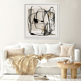 Shop Blotted I (Square) Canvas Art Print-Abstract, Black, Neutrals, PC, Square, View All-framed wall decor artwork
