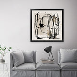 Shop Blotted I (Square) Art Print-Abstract, Black, Neutrals, PC, Square, View All-framed painted poster wall decor artwork