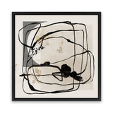 Shop Blotted II (Square) Canvas Art Print-Abstract, Black, Neutrals, PC, Square, View All-framed wall decor artwork