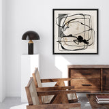 Shop Blotted II (Square) Canvas Art Print-Abstract, Black, Neutrals, PC, Square, View All-framed wall decor artwork