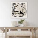 Shop Blotted II (Square) Canvas Art Print-Abstract, Black, Neutrals, PC, Square, View All-framed wall decor artwork