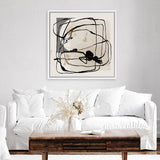 Shop Blotted II (Square) Canvas Art Print-Abstract, Black, Neutrals, PC, Square, View All-framed wall decor artwork